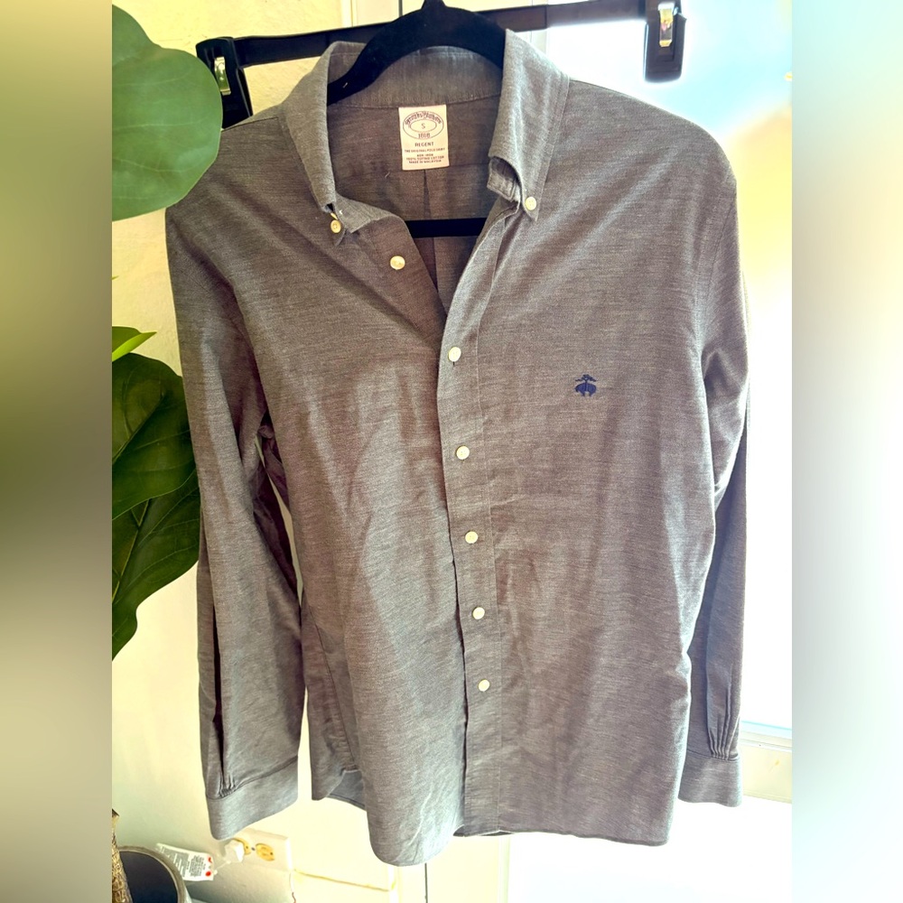 Brooks Brothers Gray Button-Down Casual Shirt